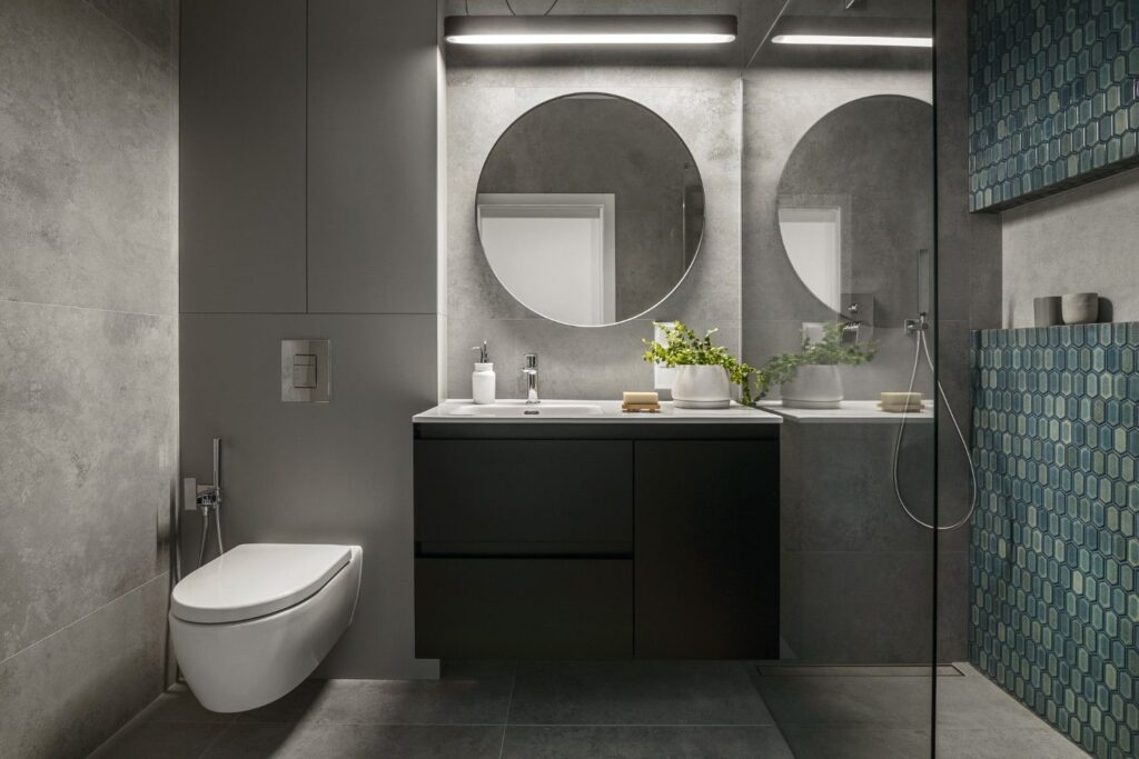 Łazienka w&nbsp;stylu industrialnym - mała